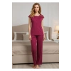 MARSİLYAN- Bordo Penye Pijama Takımı - 1632
