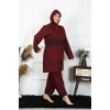 MARSiLYAN- Büyük Beden Tesettür Mayo 7XL-8XL-9XL-10XL Bordo