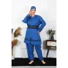 MARSiLYAN- Büyük Beden Tesettür Mayo 7XL-8XL-9XL-10XL İndigo