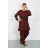 MARSiLYAN- Büyük Beden Tesettür Mayo Bordo