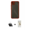 MARSİLYAN™- C11 2021 Kılıf Ahenk Çizgi Serisi - Siyah Mat Seramik Nano Ekran Koruyucu + Kamera Lens Koruma Cam - SF