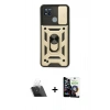 MARSİLYAN™- C11 2021 Kılıf Ahenk Klasik - Şeffaf Temperli Cam Ekran Koruyucu + Kamera Lens Koruma Cam - SF