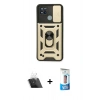 MARSİLYAN™- C11 2021 Kılıf Ahenk Klasik - Siyah 5D Eko Cam Ekran Koruyucu + Kamera Lens Koruma Cam - SF