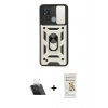 MARSİLYAN™- C11 2021 Kılıf Ahenk Klasik - Siyah Mat Seramik Nano Ekran Koruyucu + Kamera Lens Koruma Cam - SF