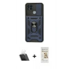 MARSİLYAN™- C11 2021 Kılıf Ahenk Klasik - Siyah Mat Seramik Nano Ekran Koruyucu + Kamera Lens Koruma Cam - SF