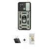 MARSİLYAN™- C11 2021 Kılıf Ahenk Klasik - Siyah Mat Seramik Nano Ekran Koruyucu + Kamera Lens Koruma Cam - SF