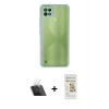 MARSİLYAN™- C21 Kılıf Ahenk Çizgi Serisi - Siyah Mat Seramik Nano Ekran Koruyucu + Kamera Lens Koruma Cam - SF