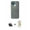 MARSİLYAN™- C21 Kılıf Ahenk Çizgi Serisi - Siyah Mat Seramik Nano Ekran Koruyucu + Kamera Lens Koruma Cam - SF