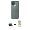 MARSİLYAN™- C21 Kılıf Ahenk Çizgi Serisi - Siyah Mat Seramik Nano Ekran Koruyucu + Kamera Lens Koruma Cam - SF