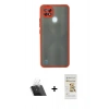 MARSİLYAN™- C21 Kılıf Ahenk Çizgi Serisi - Siyah Mat Seramik Nano Ekran Koruyucu + Kamera Lens Koruma Cam - SF