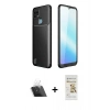 MARSİLYAN™- C21 Kılıf Eksen Form Prime - Siyah Mat Seramik Nano Ekran Koruyucu + Kamera Lens Koruma Cam - SF