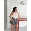 MARSiLYAN- Dantel Detaylı Derin Dekolte Body Şık Kolsuz Yazlık Bodysuit - Beyaz