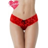 MARSİLYAN- Dantelli Kadın Kırmızı Seksi Külot