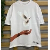 MARSiLYAN- Dijital Baskılı T-Shirt - Beyaz