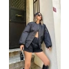 MARSiLYAN- Düz Bomber Ceket - Siyah