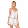 MARSiLYAN- Ekru Saten Babydoll Şort Takımı