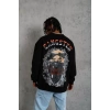 MARSiLYAN- Erkek 3 İplik Gangster Baskılı Sweatshirt - Siyah