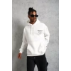 MARSiLYAN- Erkek 98 Baskılı Kapşonlu Sweat - Beyaz