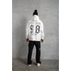 MARSiLYAN- Erkek 98 Baskılı Kapşonlu Sweat - Beyaz