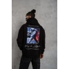 MARSiLYAN- Erkek Astronot Baskılı Kapüşonlu Sweat - Siyah