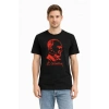 MARSiLYAN- Erkek Atatürk Baskılı Tişört Kısa Kollu Bisiklet Yaka T-Shirt - Siyah
