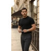 MARSiLYAN- Erkek Basic Bisiklet Yaka Kısa Kollu Triko Tişört - %100 Pamuk Akrilik
