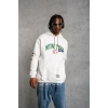 MARSiLYAN- Erkek Baskılı Kapüşonlu Sweatshirt - Beyaz