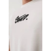 MARSiLYAN- Erkek Baskılı Oversize T-shirt - Beyaz