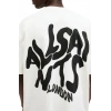 MARSiLYAN- Erkek Baskılı Oversize T-shirt - Beyaz
