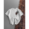 MARSiLYAN- Erkek Baskılı Oversize T-shirt - Beyaz