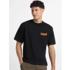 MARSiLYAN- Erkek Baskılı Oversize T-shirt - Siyah