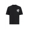 MARSiLYAN- Erkek Baskılı Oversize T-shirt - Siyah