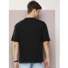 MARSiLYAN- Erkek Baskılı Oversize T-shirt - Siyah