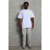 MARSiLYAN- Erkek Baskılı T-Shirt Kısa Kol Bisiklet Yaka Regular Fit Rahat Kalıp Günlük Tişört - Beyaz
