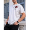 MARSiLYAN- Erkek Bisiklet Yaka Kısa Kol Baskılı T-shirt - Beyaz