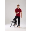 MARSiLYAN- Erkek Bordo Düğmeli Yaka Kısa Kol Pijama Takımı