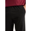 MARSiLYAN- Erkek Bordo Düğmeli Yaka Kısa Kol Pijama Takımı
