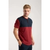MARSiLYAN- Erkek Bordo Düğmeli Yaka Kısa Kol Pijama Takımı