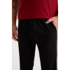 MARSiLYAN- Erkek Bordo Düğmeli Yaka Kısa Kol Pijama Takımı