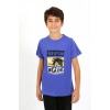 MARSiLYAN- Erkek Çocuk Kısa Kol Penye Pijama Takım Saks