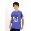 MARSiLYAN- Erkek Çocuk Kısa Kol Penye Pijama Takım Saks