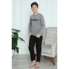 MARSiLYAN- Erkek Çocuk Penye Pijama Takım Füme