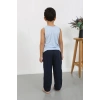 MARSiLYAN- Erkek Çocuk Sıfır Kol Penye Pijama Takım Mavi