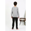 MARSiLYAN- Erkek Çocuk Uzun Kol Penye Pijama Takım Gri