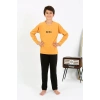 MARSiLYAN- Erkek Çocuk Uzun Kol Penye Pijama Takım Sarı