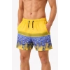 MARSiLYAN- Erkek Deniz Şortu Fermuarlı Cepli File Astarlı Hızlı Kuruyan Premium - Sarı