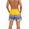 MARSiLYAN- Erkek Deniz Şortu Fermuarlı Cepli File Astarlı Hızlı Kuruyan Premium - Sarı