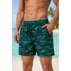 MARSiLYAN- Erkek Deniz Şortu Fermuarlı Cepli File Astarlı Hızlı Kuruyan Premium - Su Yeşili