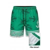 MARSiLYAN- Erkek Deniz Şortu Fermuarlı Cepli File Astarlı Hızlı Kuruyan Premium - Su Yeşili