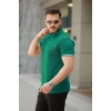 MARSiLYAN- Erkek Düğmeli Yaka Waffle Kumaş Kısa Kollu Tişört